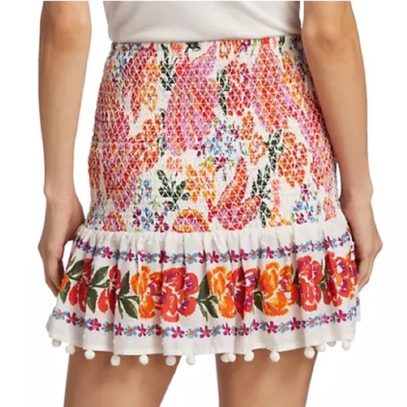 Farm Rio spring bananas Pom Pom Mini Skirt medium - Picture 6 of 14